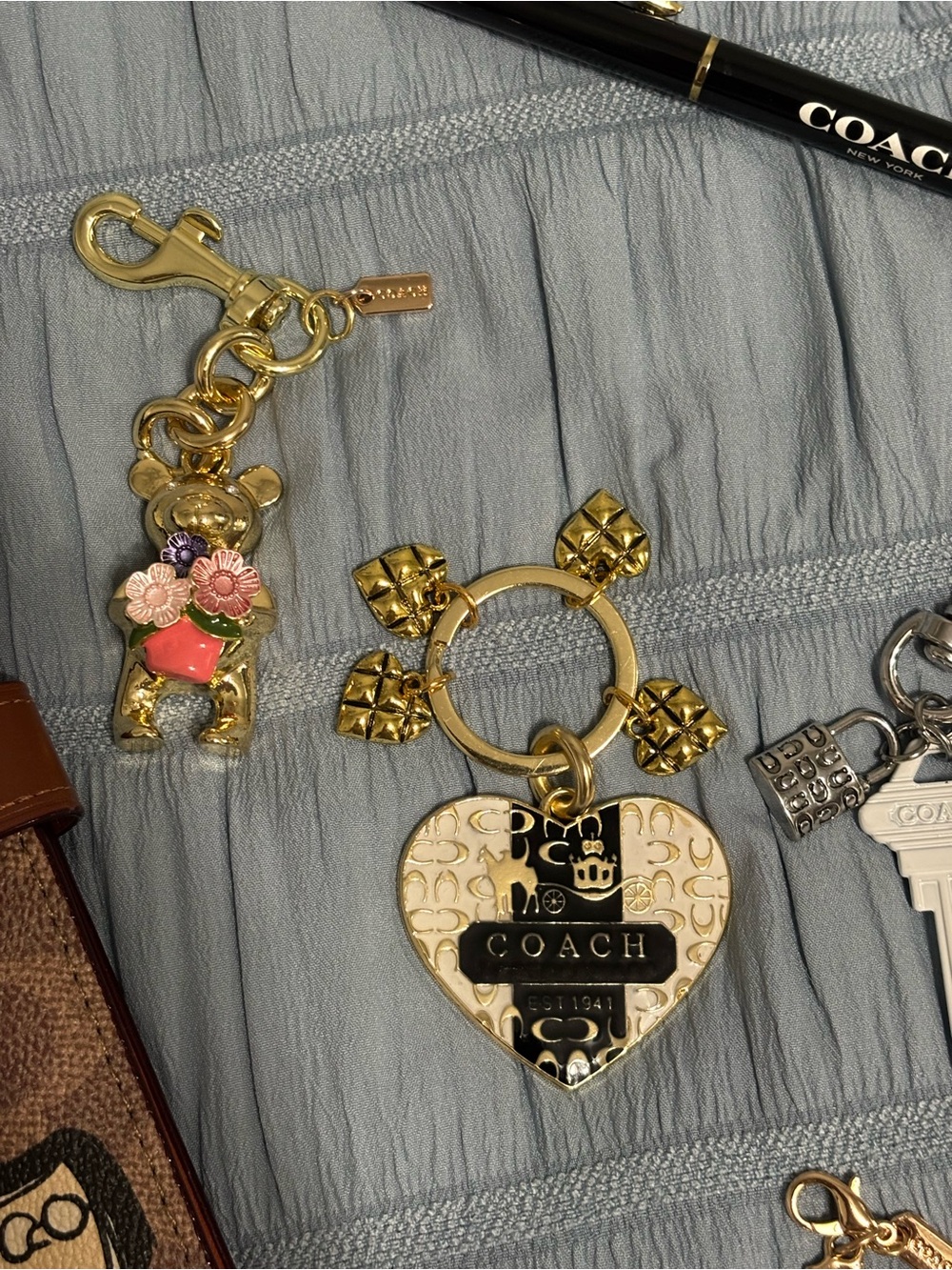 Coach x Peanuts Signature Brown Notebook + Pen with Authentic Repurposed Charms - Picture 11 of 12